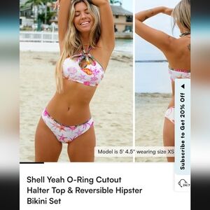 Colorful Shell Print Bikini Set